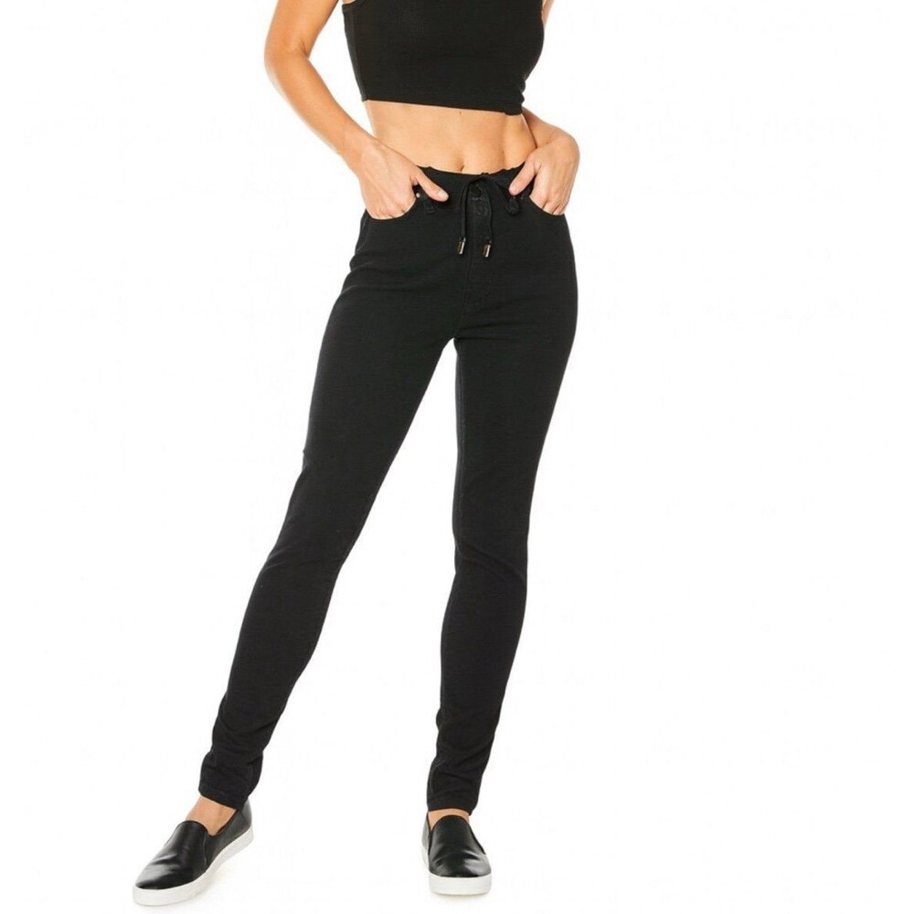 Juicy Couture NWT Women Size 2 XS Black Corduroy Newport Skinny Pants Fall Chic